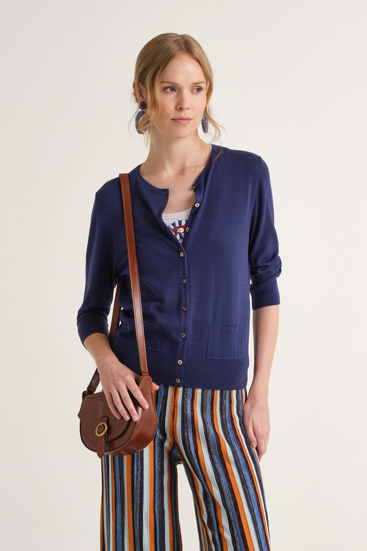 Malìparmi COLOURS OF THE WORLD CARDIGAN NavyBlue JN218278074