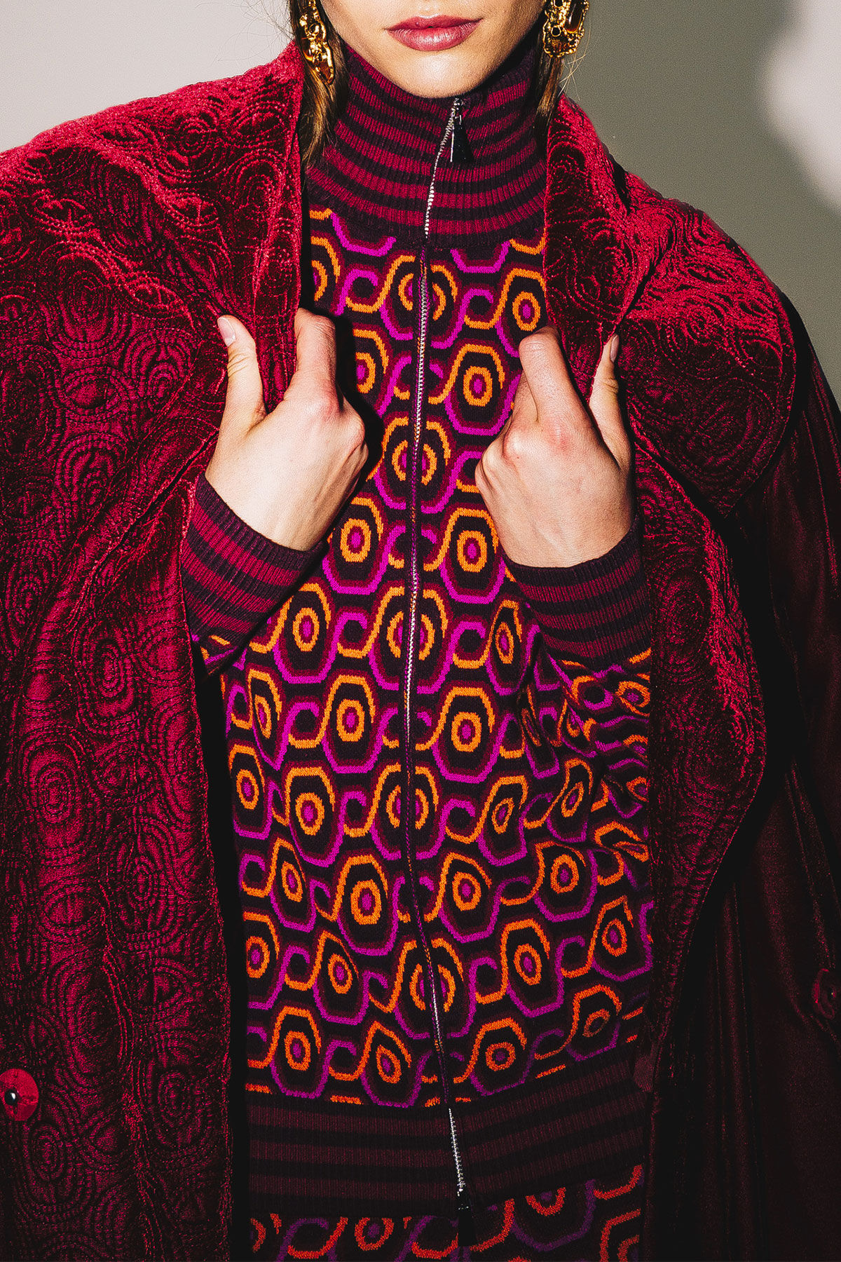 Maliparmi ROLLING CHAIN CARDIGAN Dark Brown JN370378207