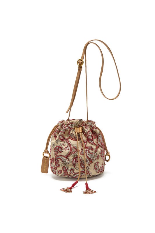 Malìparmi SUNSET PAISLEY BUCKET BAG Beige BS007190218