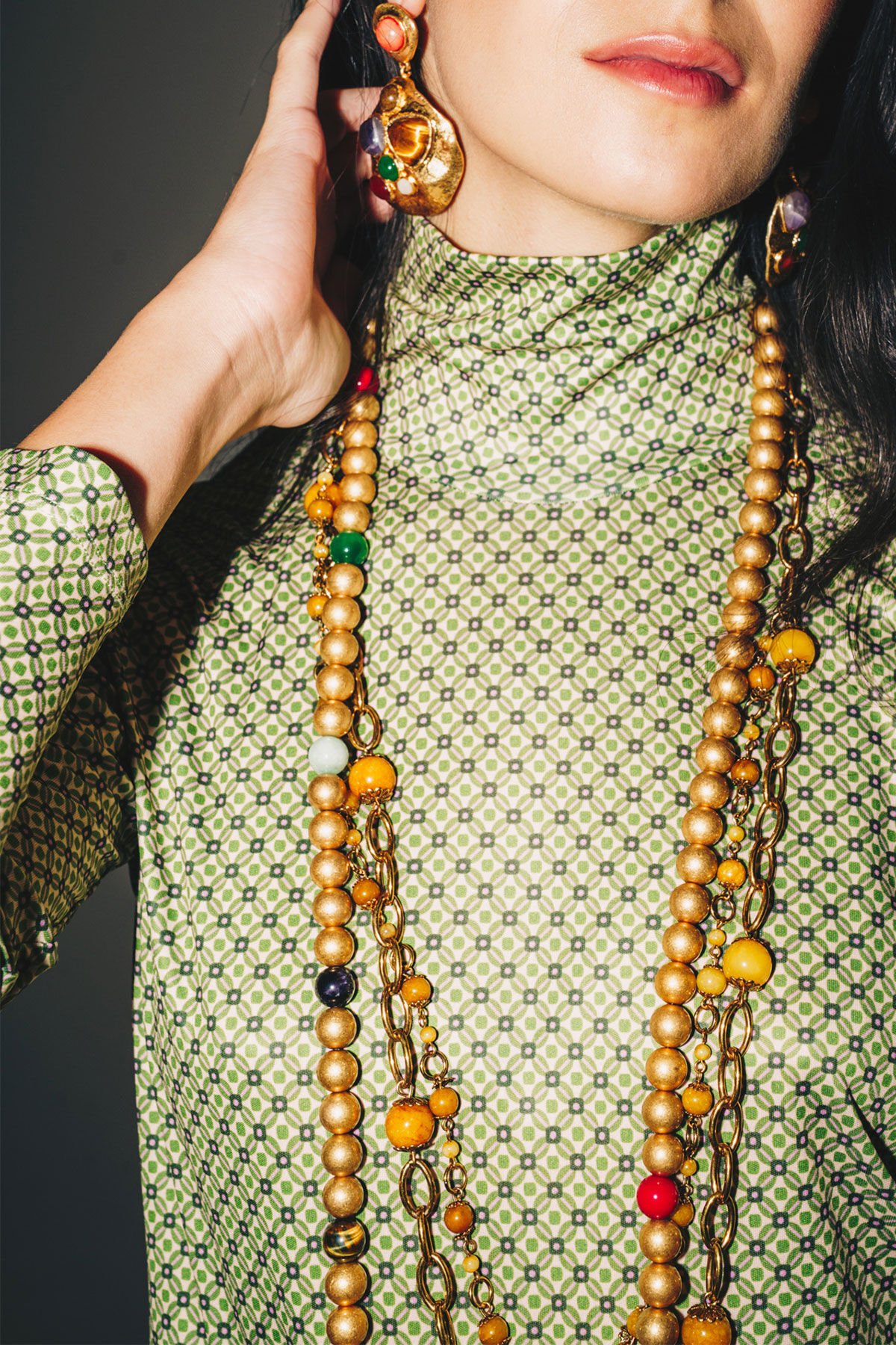 Maliparmi PRINT JERSEY-T-SHIRT Green JK025570654 Maliparmi PRINT JERSEY-T-SHIRT Green JK025570654