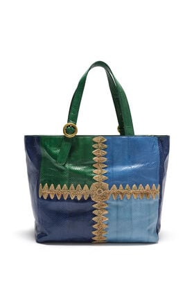 Malìparmi PATCHWORK THREAD SAC SHOPPING Bleu Clair BH030501563