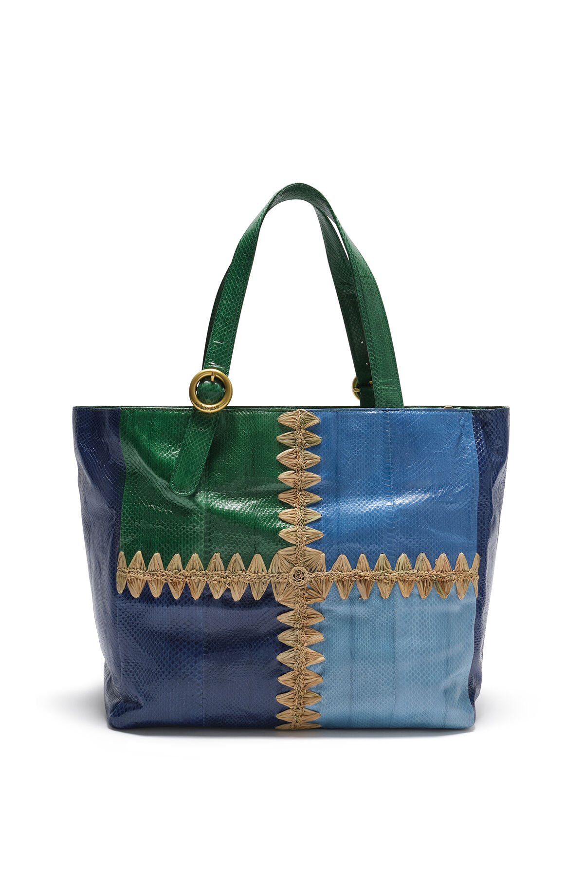 Malìparmi PATCHWORK THREAD SHOPPING BAG Light Blue BH030501563