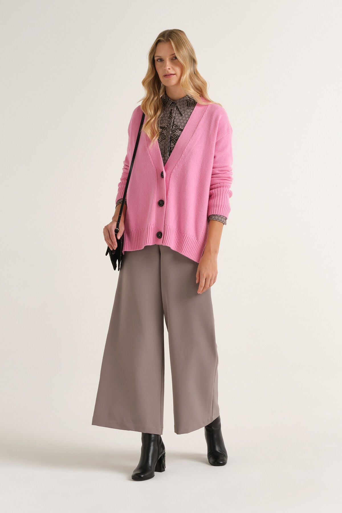 Maliparmi CARDIGAN CASHMERE MERINOS Rosa Peonia JN371674315 Maliparmi CARDIGAN CASHMERE MERINOS Rosa Peonia JN371674315