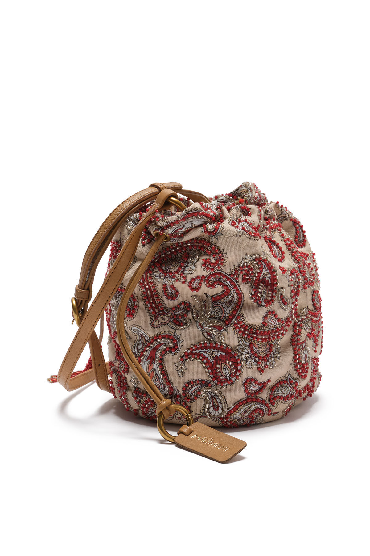 Malìparmi SUNSET PAISLEY BUCKET BAG Beige BS007190218