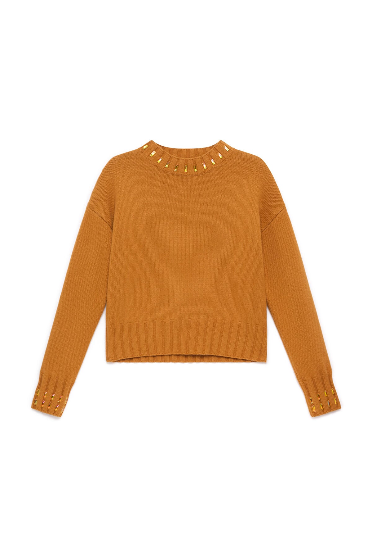 Maliparmi WOOL EMBROIDERY KNIT Umber JQ512875100 Maliparmi WOOL EMBROIDERY KNIT Umber JQ512875100