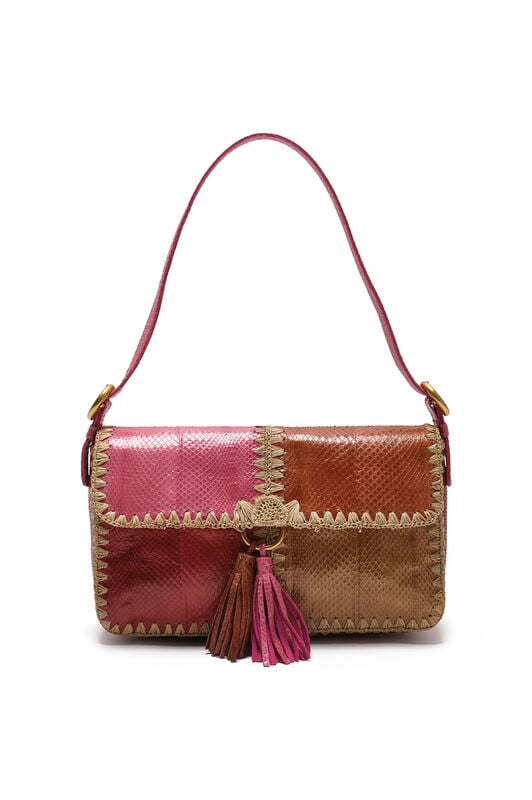 Malìparmi PATCHWORK THREAD BAGUETTE BAG Pink BT001301563