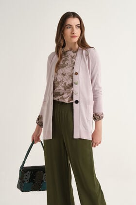 Maliparmi COLOURS OF THE WORLD CARDIGAN Pink Beige JN215474230 Maliparmi COLOURS OF THE WORLD CARDIGAN Pink Beige JN215474230