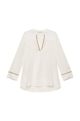 Malìparmi LIGHT RAMIE' CAFTAN Blanc Naturel JM554840103