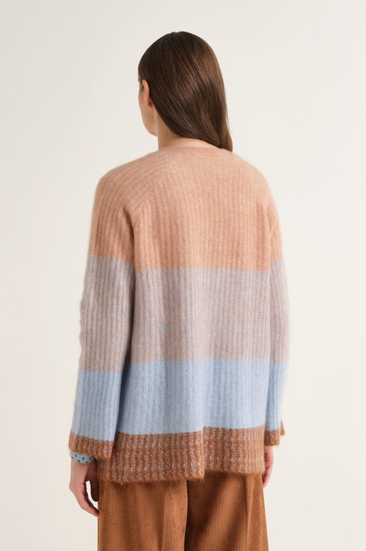 Maliparmi WOOL WINTER SUNSET CARDIGAN Brown JN371378217 Maliparmi WOOL WINTER SUNSET CARDIGAN Brown JN371378217
