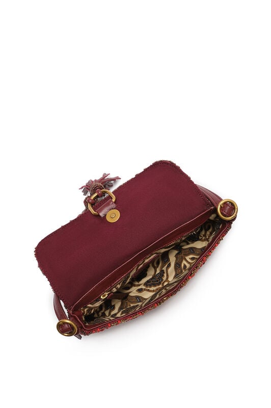 Maliparmi BLOSSOM EMBROIDERY BAGUETTE Burgundy BT001190957 Maliparmi BLOSSOM EMBROIDERY BAGUETTE Burgundy BT001190957