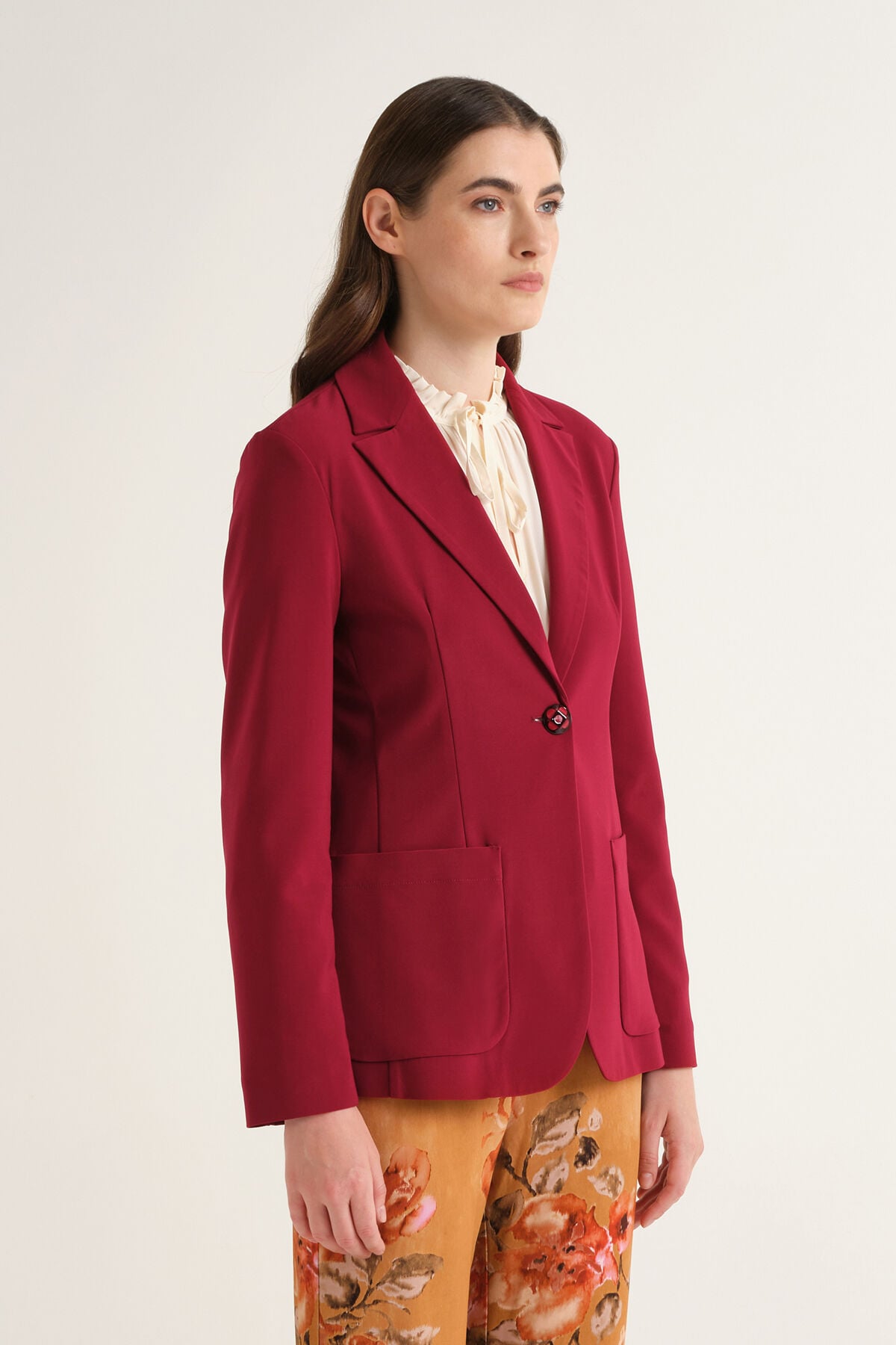 Maliparmi TECNO JERSEY BLAZER Bordeaux JD645570226