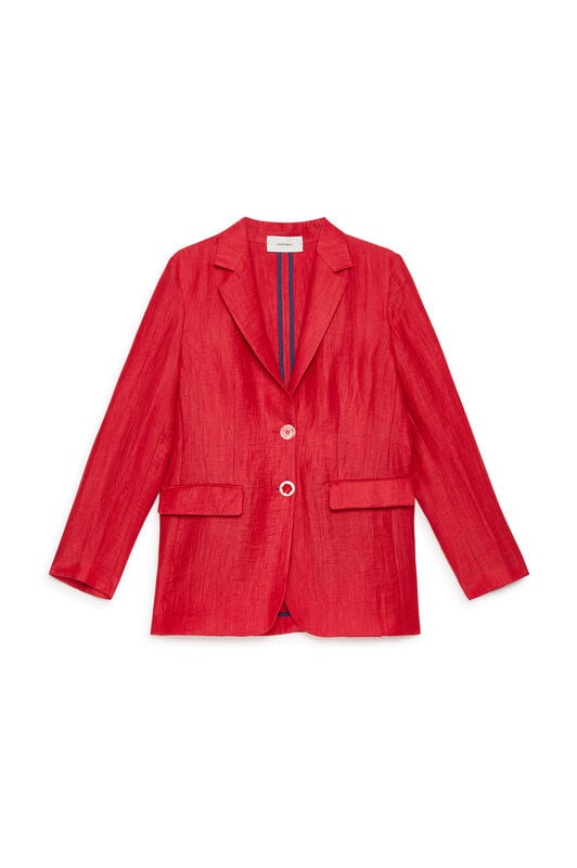 Malìparmi GIACCA LINEN JACQUARD Corallo JD648440102