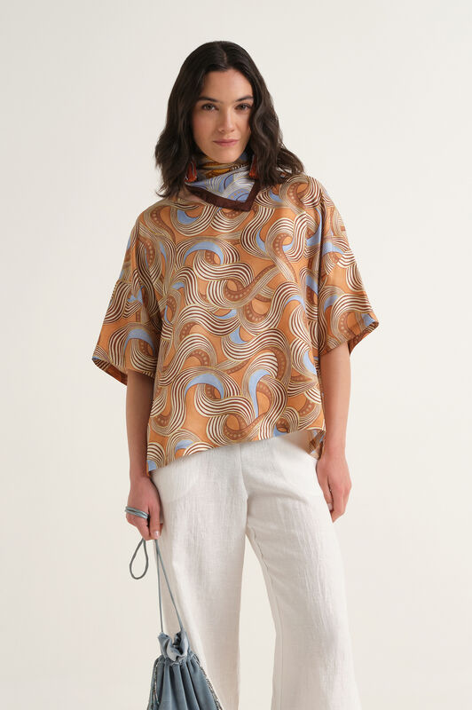 Malìparmi COLLECTION PRINT SHIRT Leather JM559031027