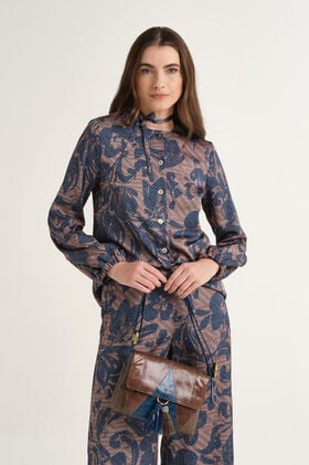 Maliparmi SWEET FOLIAGE SHIRT Blue JM559550688 Maliparmi SWEET FOLIAGE SHIRT Blue JM559550688