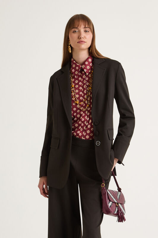 Maliparmi MILANO STITCHING JACKET Dark Brown JD647850654