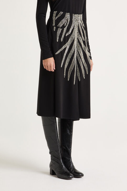 Maliparmi SILVER ZEBRA SKIRT Black JG666450649