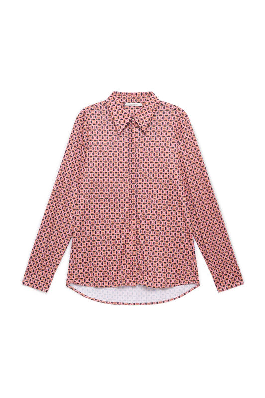 Maliparmi MICRO PRINT JERSEY SHIRT Pink JM556470654 Maliparmi MICRO PRINT JERSEY SHIRT Pink JM556470654