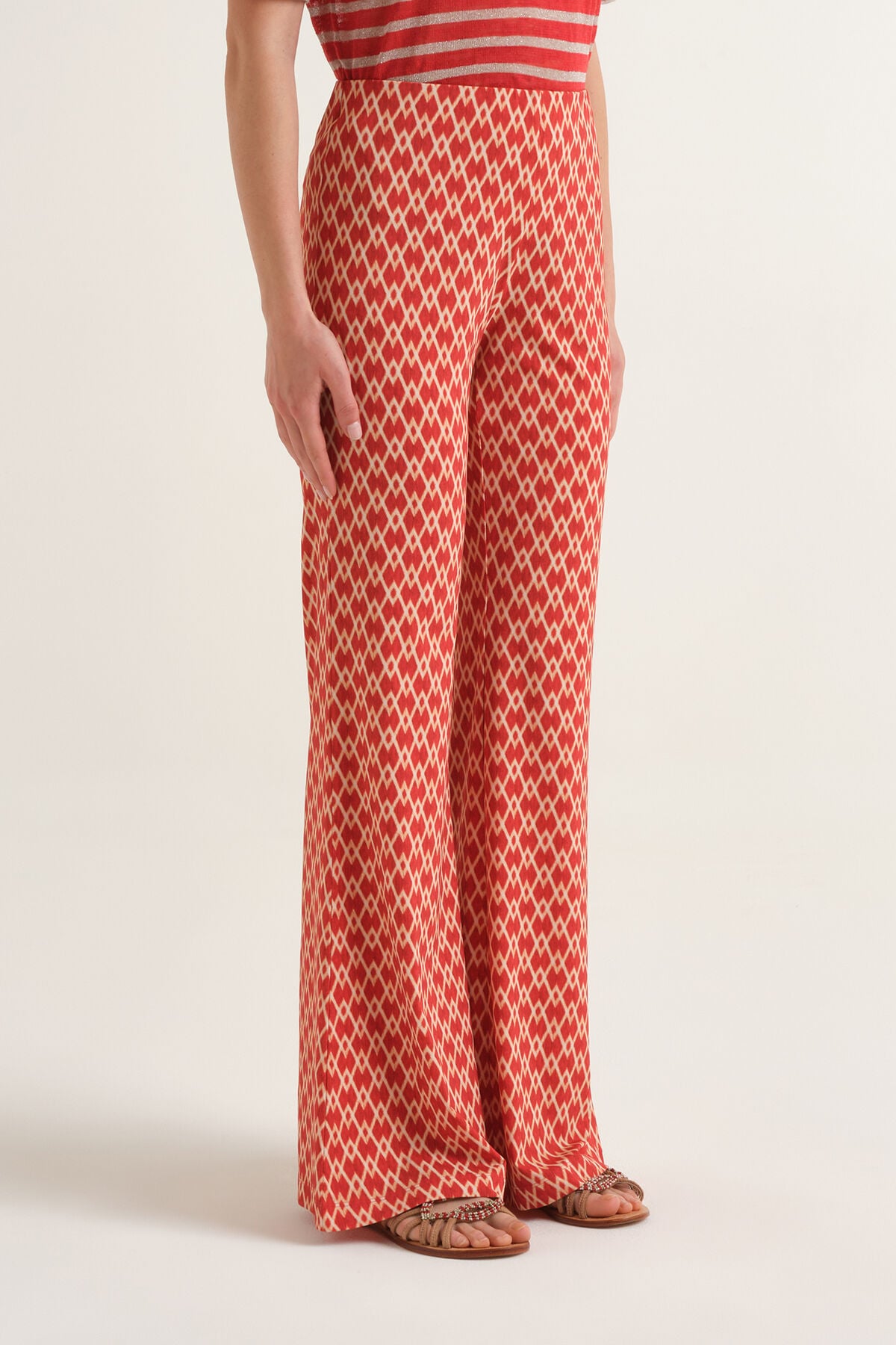 Malìparmi DIAMOND GLOW TROUSERS Red JH719570674