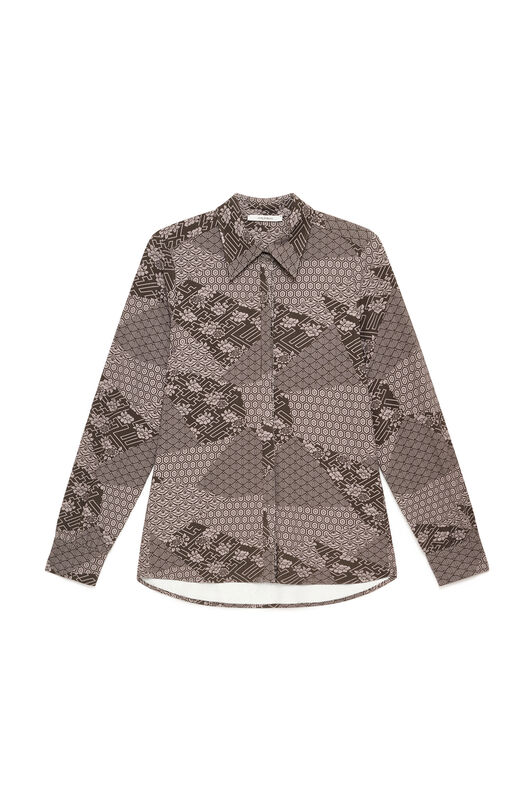 Maliparmi MOSAIC KIMONO SHIRT Grey JM556470679 Maliparmi MOSAIC KIMONO SHIRT Grey JM556470679