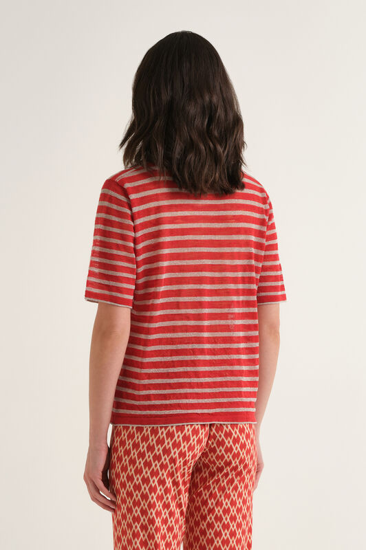 Malìparmi SUMMER LINEN T-SHIRT Red JK028278148