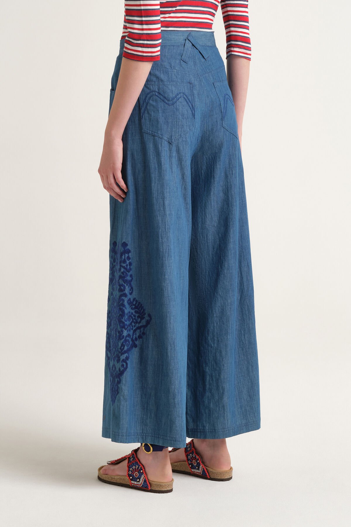 Malìparmi IKAT ON CTROUSERS Blue JH804010210 Malìparmi IKAT ON CTROUSERS Blue JH804010210