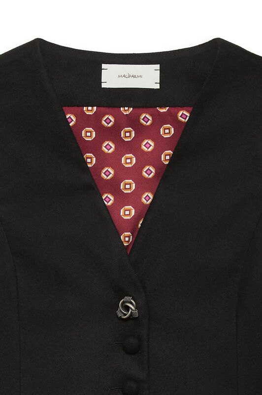 Maliparmi TAILORED IN WOOL WAISTCOAT Black JE112420294