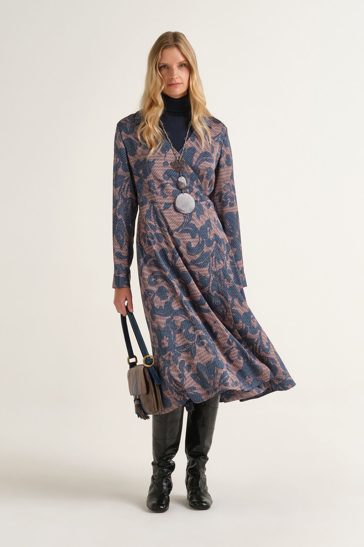 Maliparmi SWEET FOLIAGE DRESS Blue JF673150688 Maliparmi SWEET FOLIAGE DRESS Blue JF673150688
