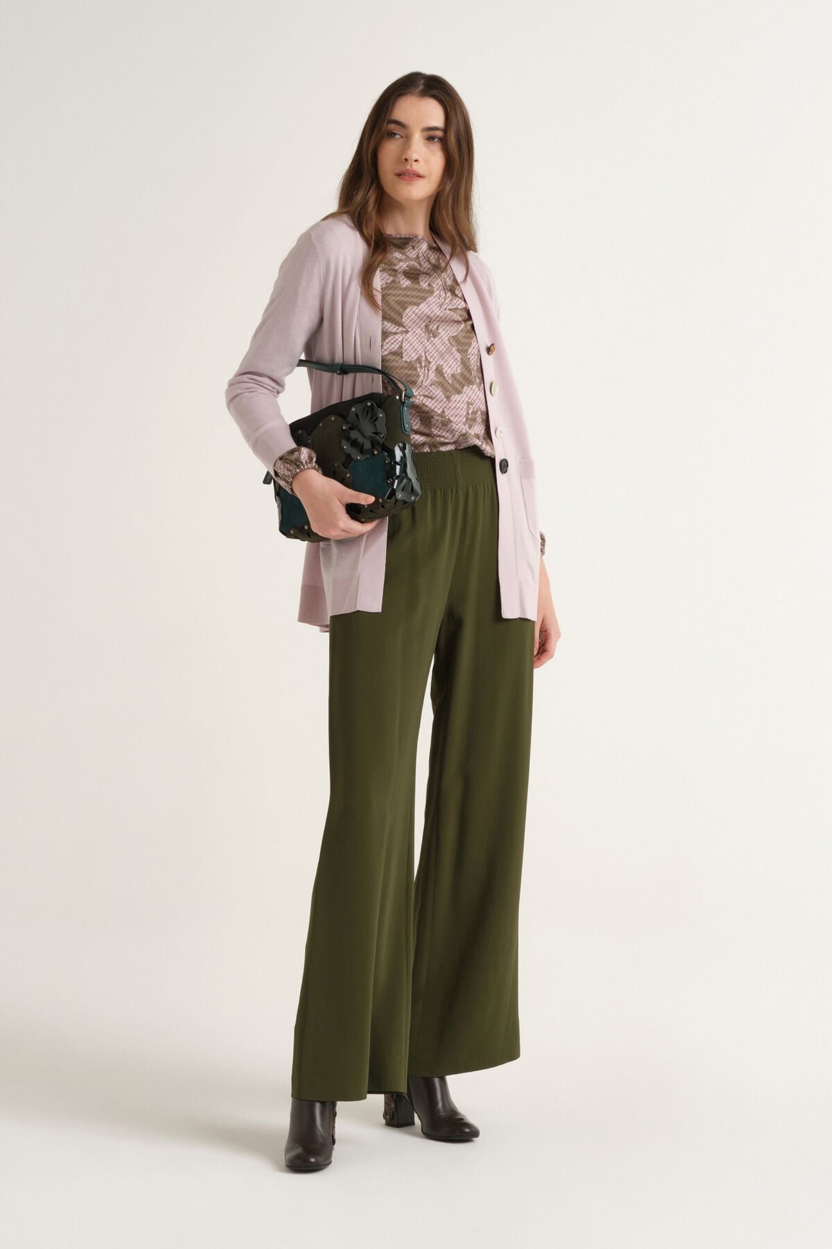 Maliparmi PURE CADY TROUSER Military Green JH809350692 Maliparmi PURE CADY TROUSER Military Green JH809350692