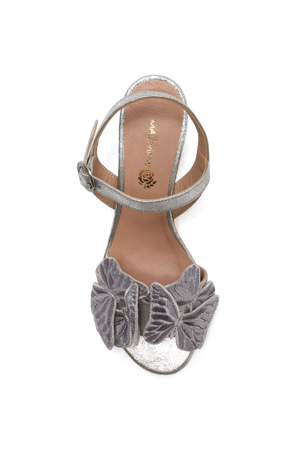 Malìparmi CHIC BUTTERFLY SANDAL Old Silver SA097407236 Malìparmi CHIC BUTTERFLY SANDAL Old Silver SA097407236