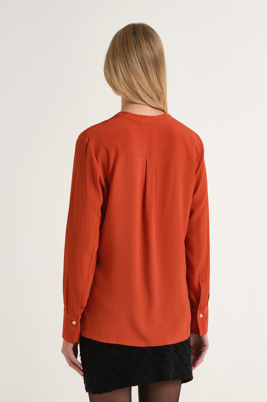 Maliparmi FLUID CREPE SHIRT Rust JM103350672 Maliparmi FLUID CREPE SHIRT Rust JM103350672