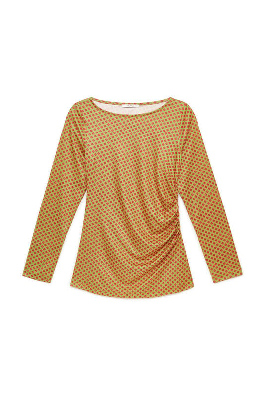 Maliparmi MICRO PRINT JERSEY T-SHIRT Acid Green JK030070654 Maliparmi MICRO PRINT JERSEY T-SHIRT Acid Green JK030070654