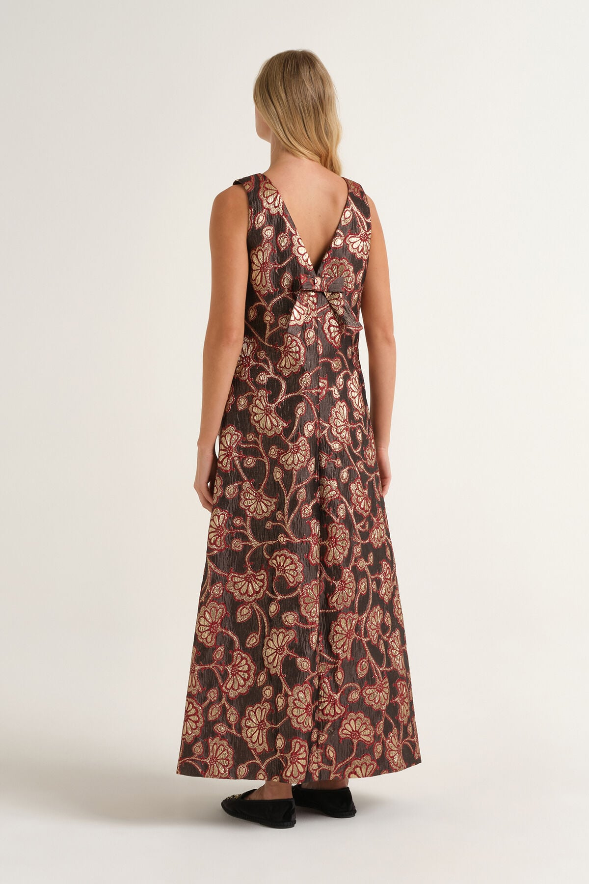 Maliparmi GILDED GARDEN DRESS Burgundy JF672850680