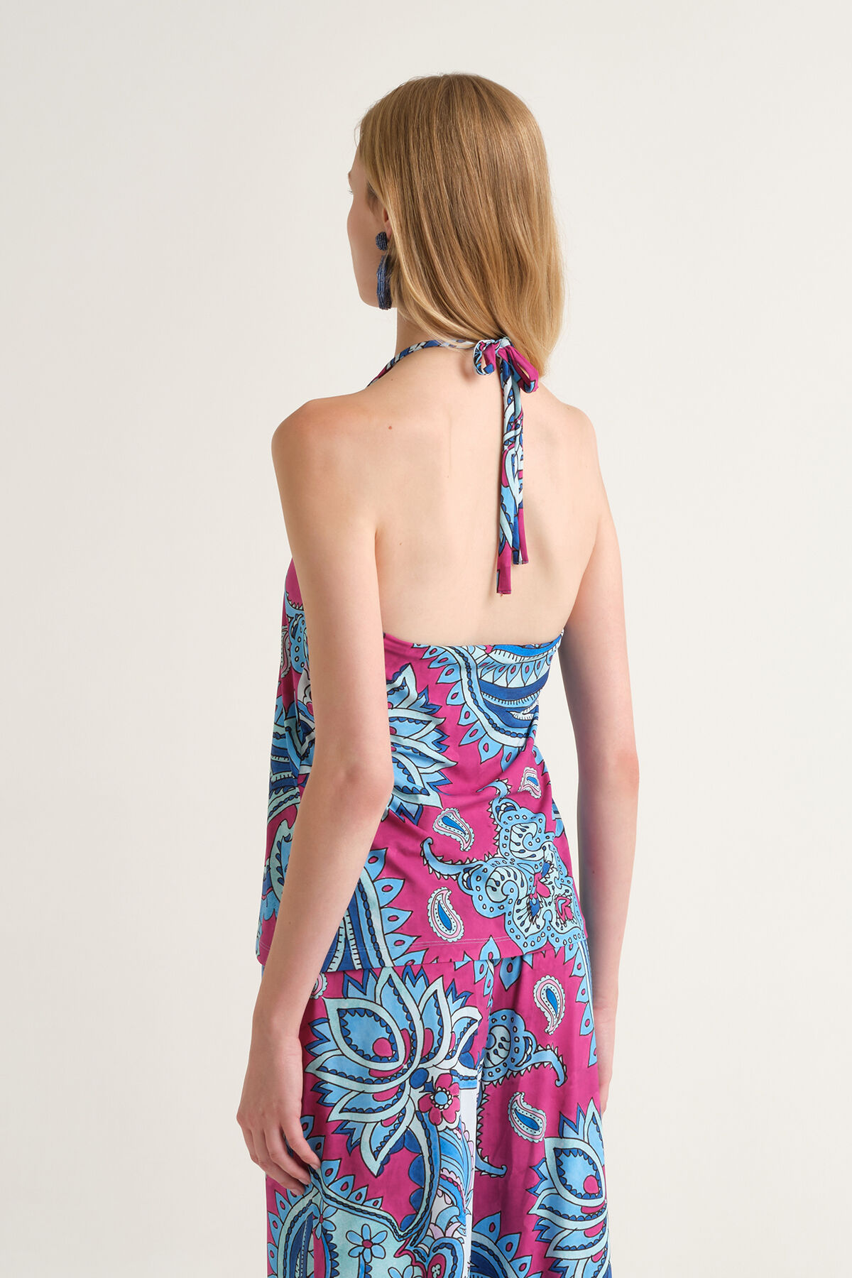 Malìparmi HIPPIE LOTUS TOP Light Blue JP555970671 Malìparmi HIPPIE LOTUS TOP Light Blue JP555970671