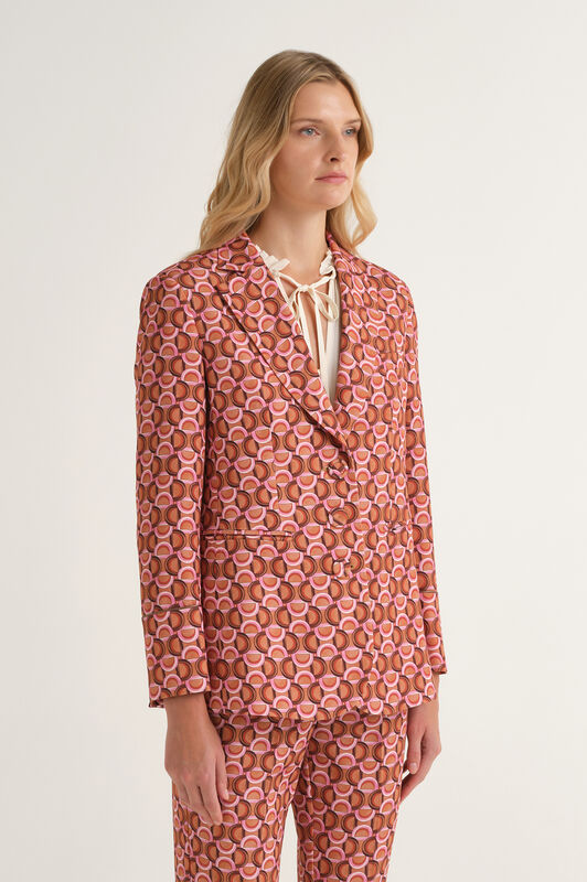 Maliparmi GRAPHIC ORBIT BLAZER Brown JD648950687