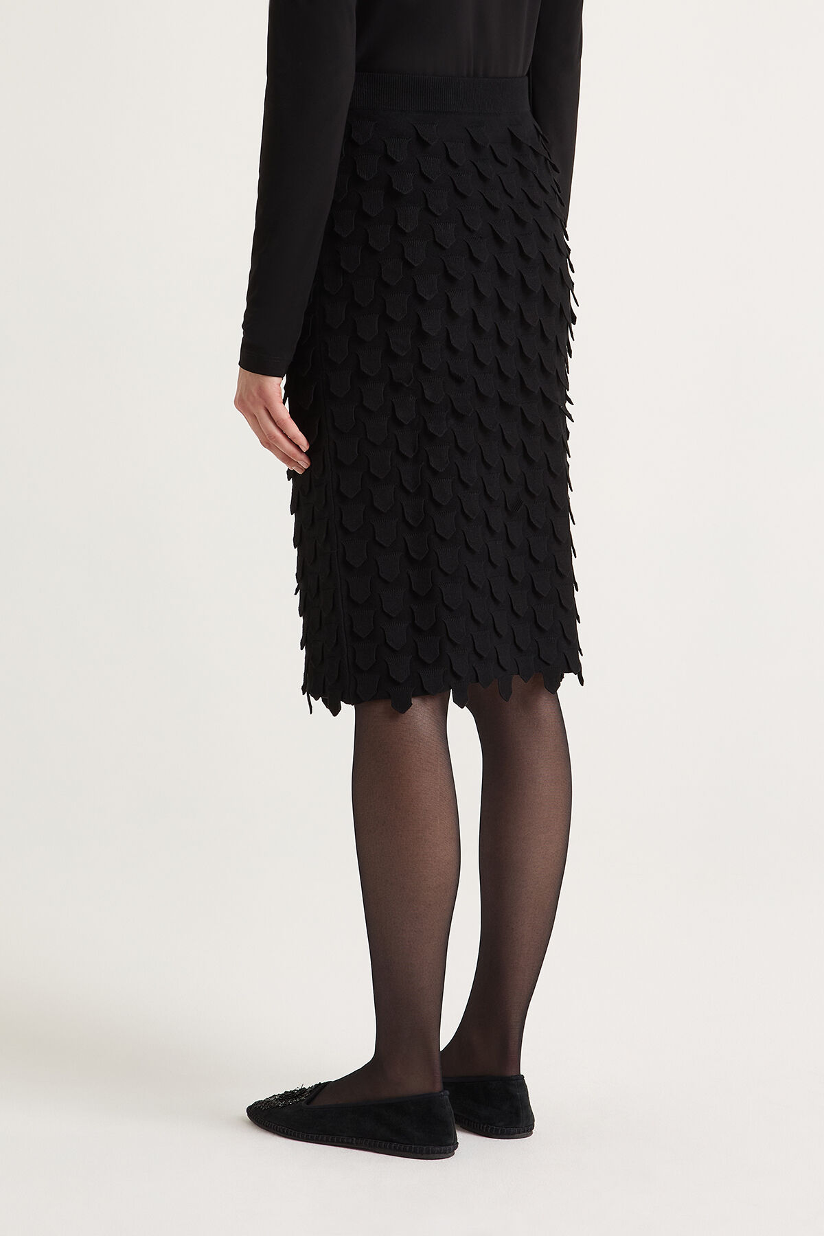 Maliparmi 3D STITCH SKIRT Black JG666378205