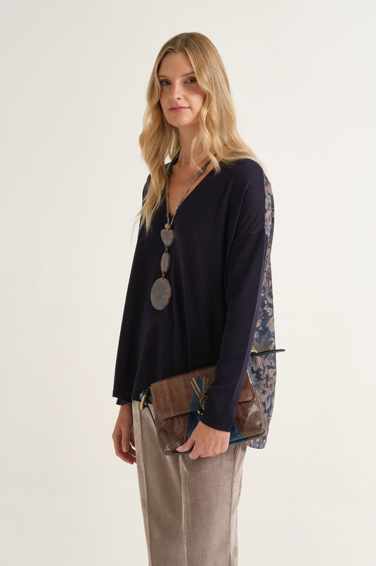 Maliparmi MAGLIA NEW MERINOS BLEND Blu Notte JQ512778199 Maliparmi MAGLIA NEW MERINOS BLEND Blu Notte JQ512778199