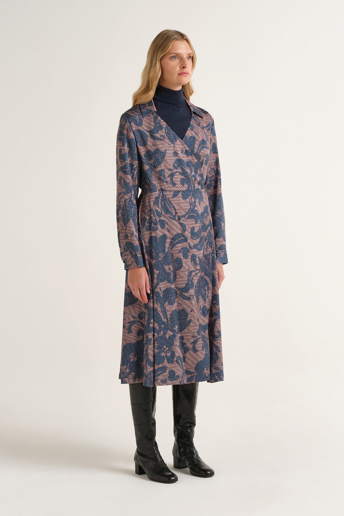 Maliparmi SWEET FOLIAGE DRESS Blue JF673150688 Maliparmi SWEET FOLIAGE DRESS Blue JF673150688