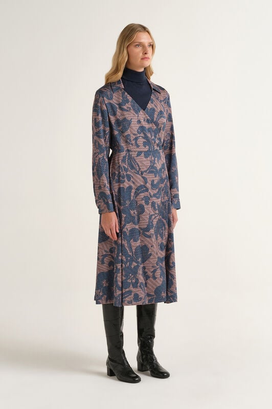 Maliparmi SWEET FOLIAGE DRESS Blue JF673150688 Maliparmi SWEET FOLIAGE DRESS Blue JF673150688