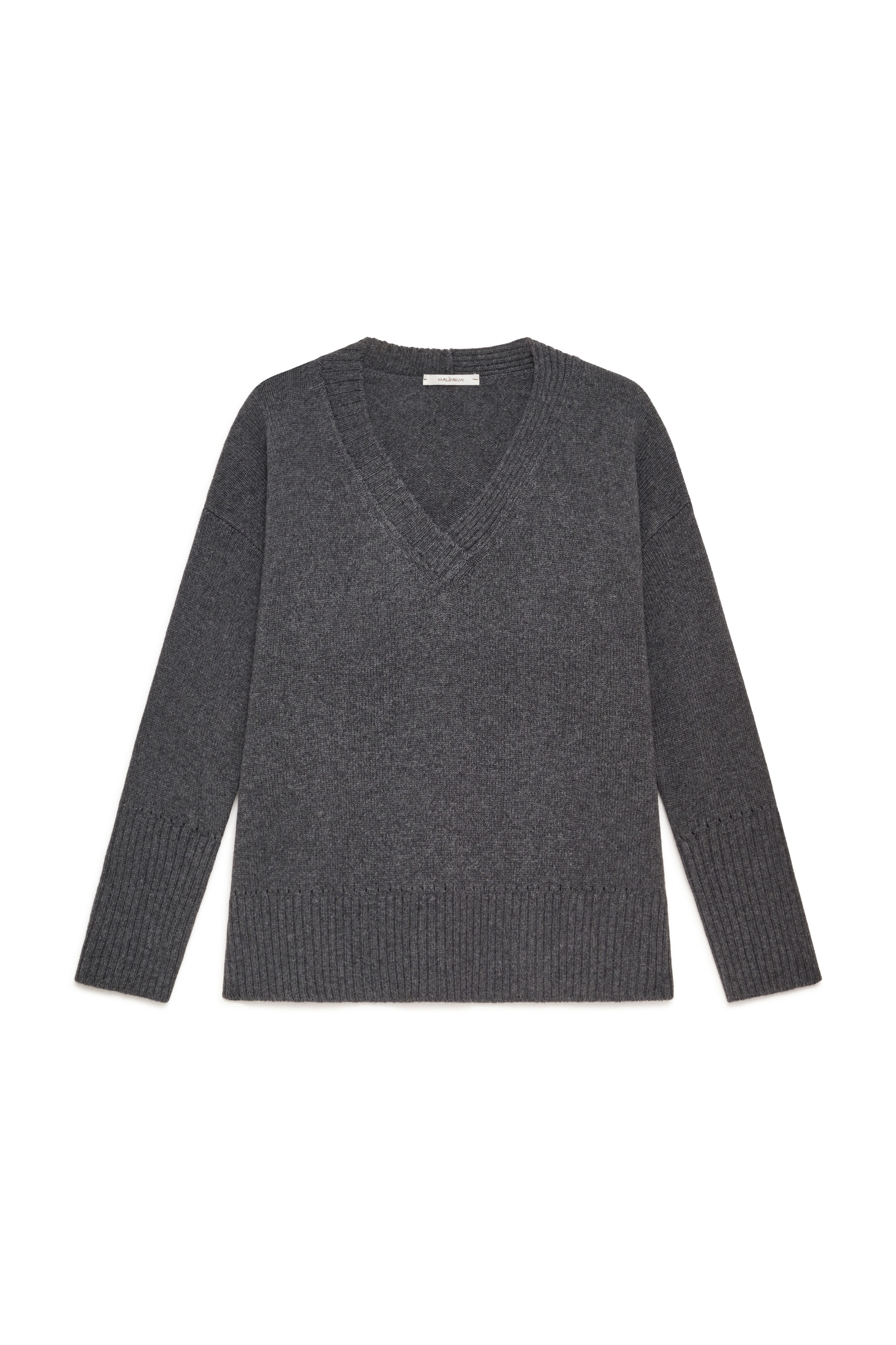 Maliparmi MAGLIA CASHMERE MERINOS Dark Grey JQ513374315 Maliparmi MAGLIA CASHMERE MERINOS Dark Grey JQ513374315