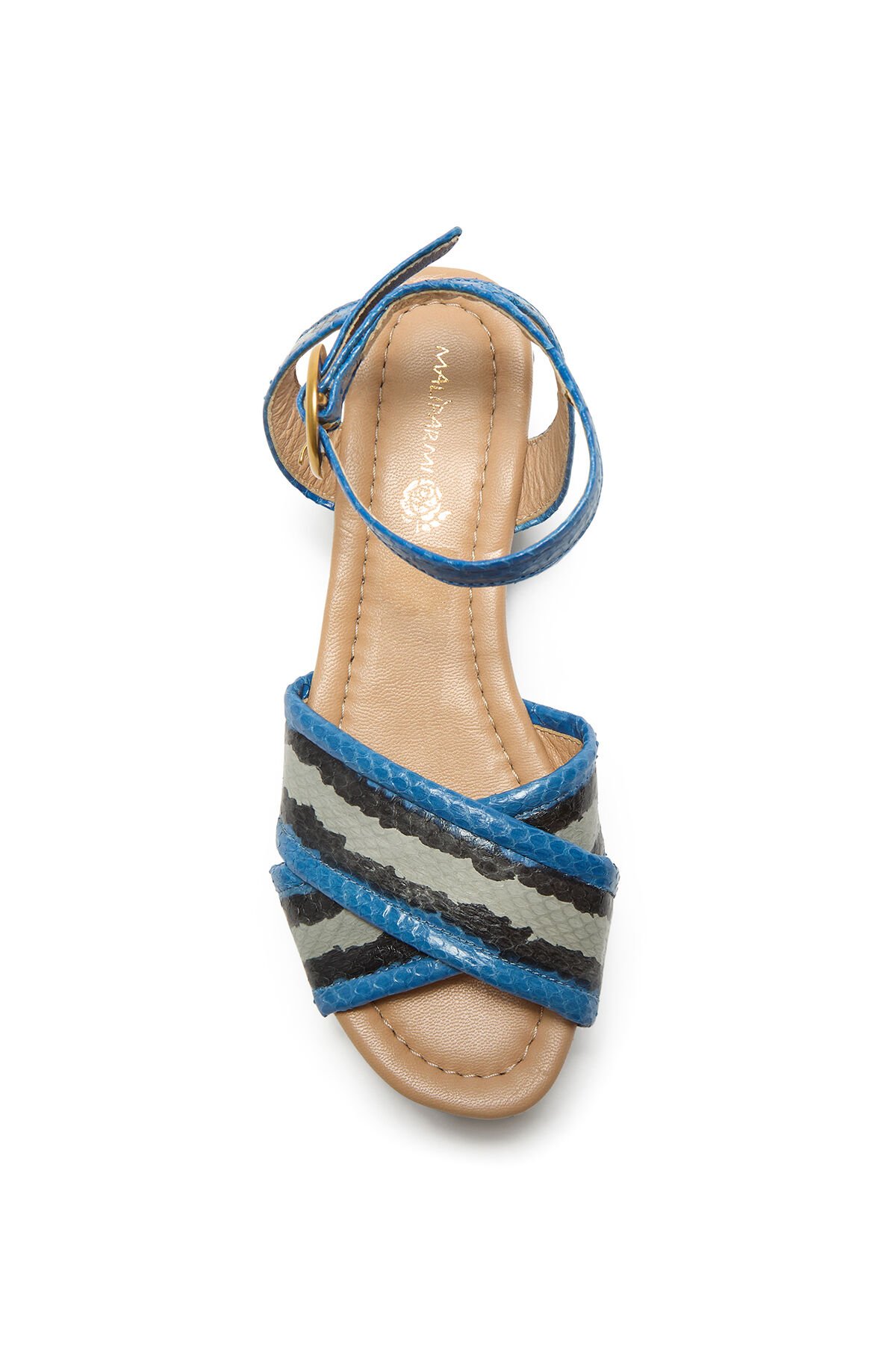 Maliparmi EXOTIC STRIPES WEDGE BOOT SkyMidNight SZ007301556