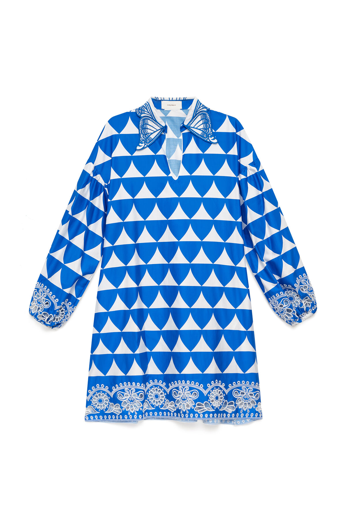 Malìparmi OPTICAL BRODERIE DRESS Blue JF669415216