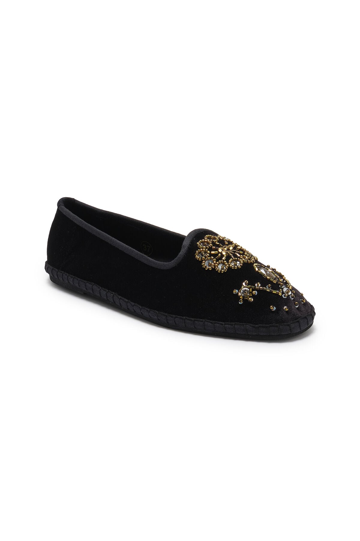 Maliparmi THE PRECIOUS VELVET BABOUCHE BIJOUX Noir SB007861039
