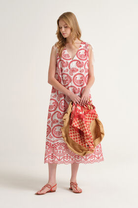Malìparmi BRODERIE ANGLAISE DRESS Red JF669315218