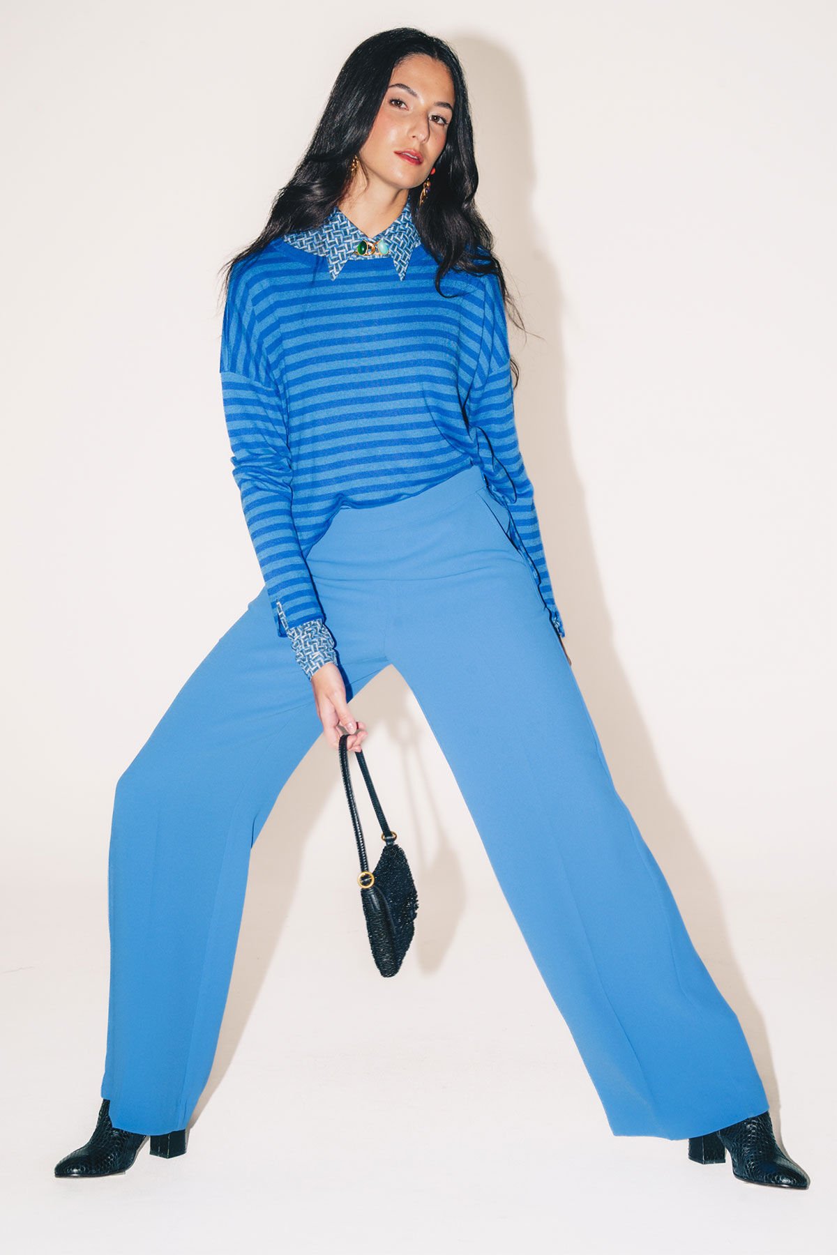 Maliparmi SABLÈ CREPE TROUSERS Electric Blue JH757950166