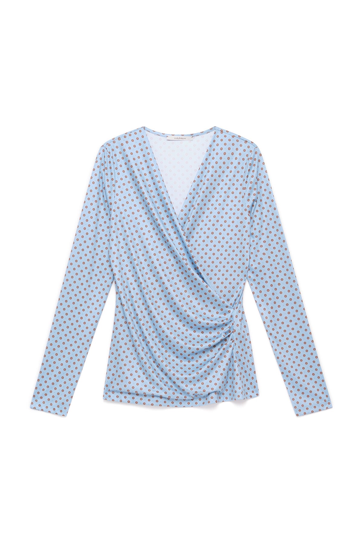 Maliparmi MICRO PRINT JERSEY T-SHIRT Light Blue JK029770654