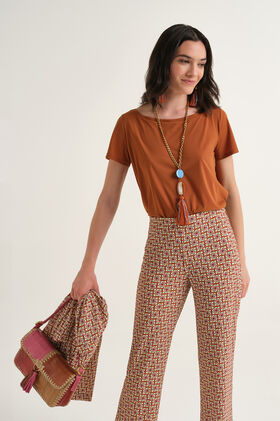 Malìparmi SOFT JERSEY T-SHIRT Caramel JK028170210