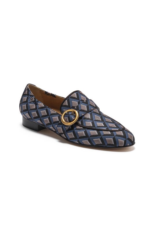 Maliparmi GEOMETRIC JACQUARD LOAFER Blue SR014150693