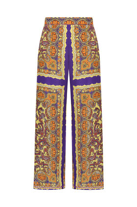 Malìparmi SUNSET PAISLEY TROUSERS Yellow JH805350662