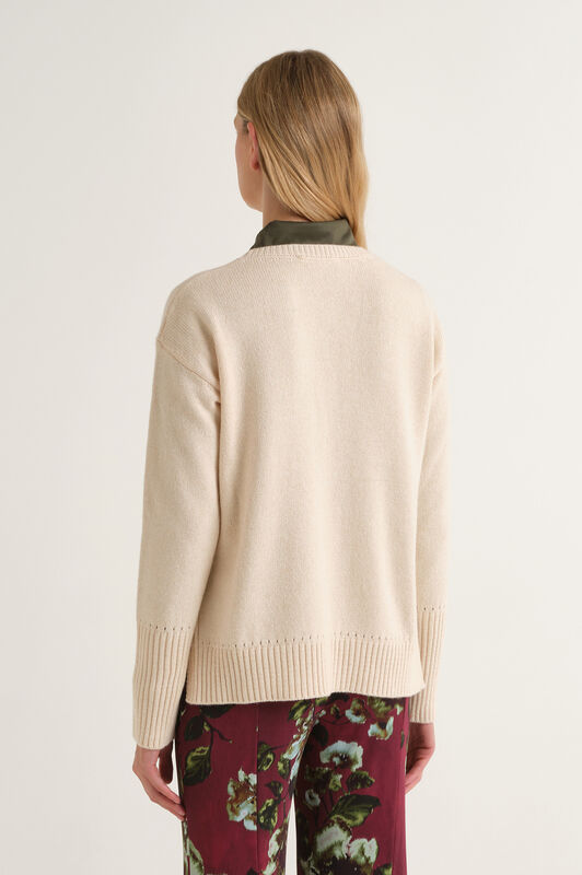 Maliparmi MAGLIA CASHMERE MERINOS Bianco Rugiada JQ511474315 Maliparmi MAGLIA CASHMERE MERINOS Bianco Rugiada JQ511474315