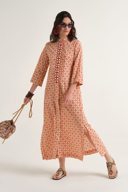 Malìparmi FLORAL SPIN DRESS Orange JF669915215